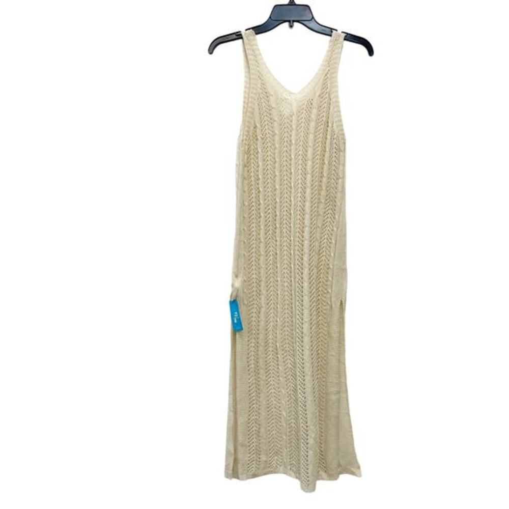 Cupshe Women's Tan Sleeveless Knit Maxi Dress With‎ V-Neck Size Small